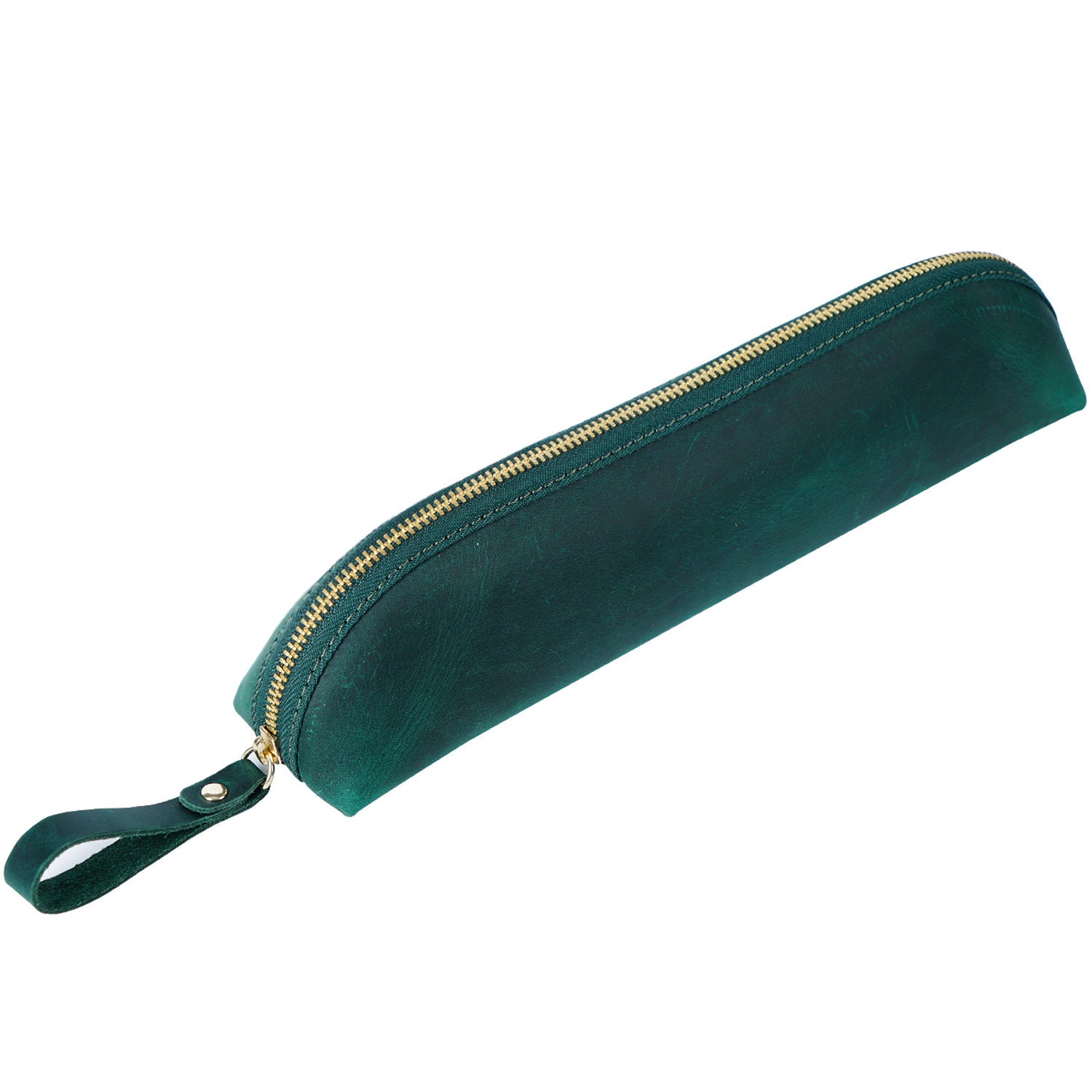 Wholesale Extend The Head Layer Cowhide Simple Pen Bag